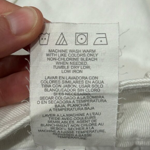 Lee Just Below The Waist Womens Button Details White Capri Pants Size 10M Classi - Picture 8 of 11